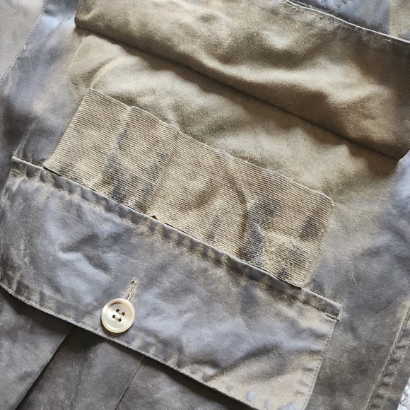 Vintage Orvis Men's Waxed Oil Cloth Hunting Jacket Brown Sz XL - Picture 4 of 11